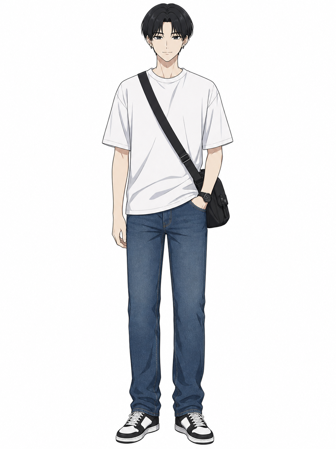 全身正面の人物設定画