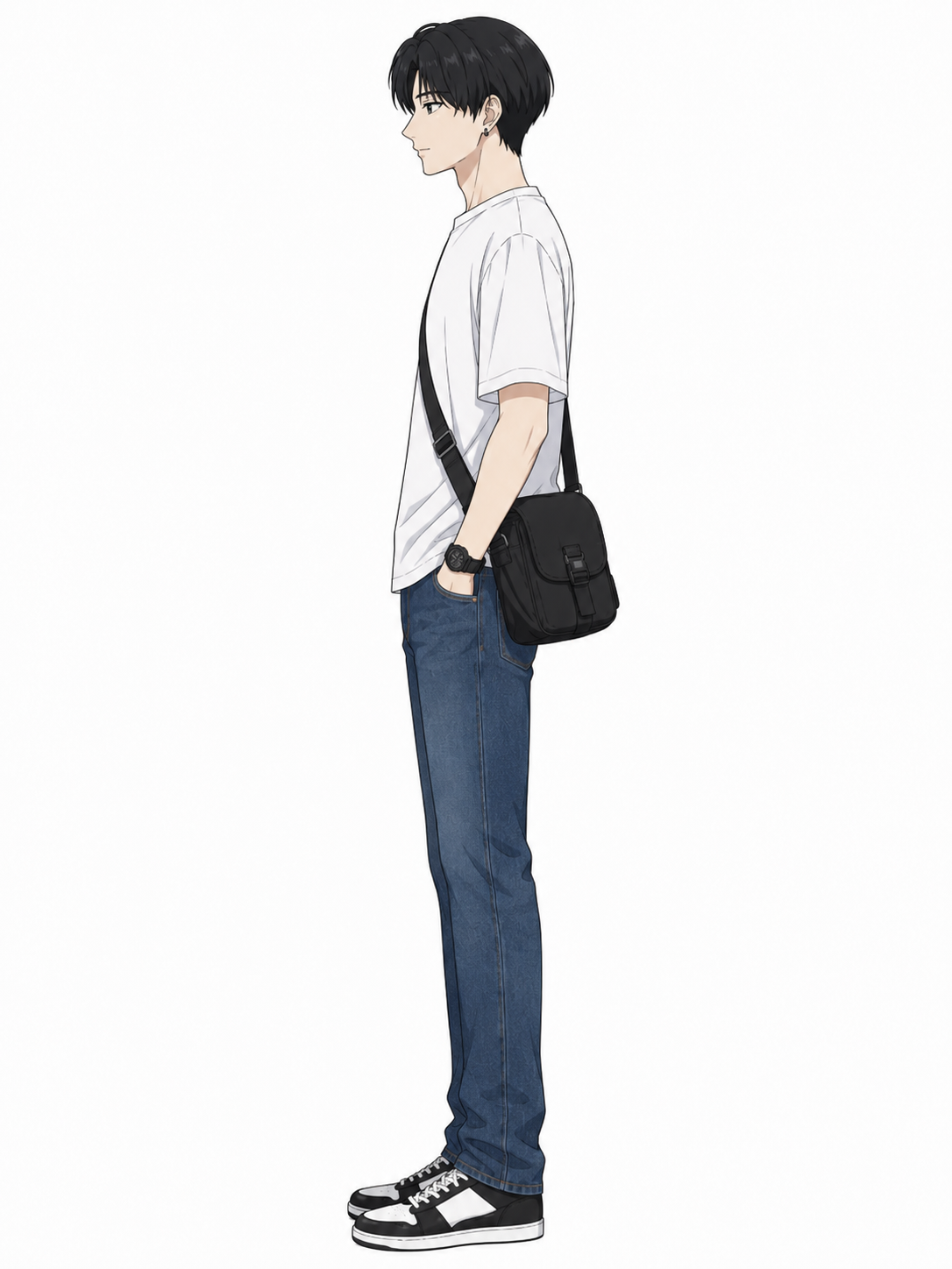全身側面の人物設定画